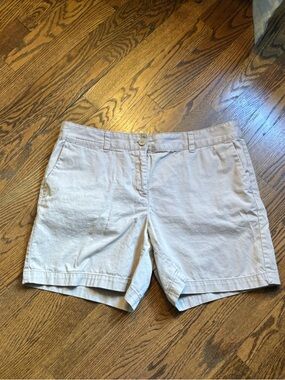 LOFT Cream Casual Bermuda Shorts